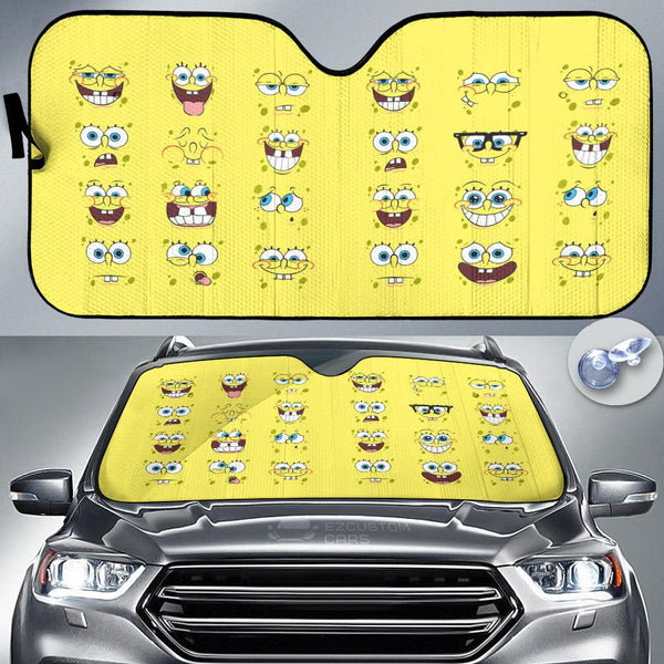 Spongebob Squarepants Car Sun Shade Custom Anime Car Accessories - EzCustomcar - 1