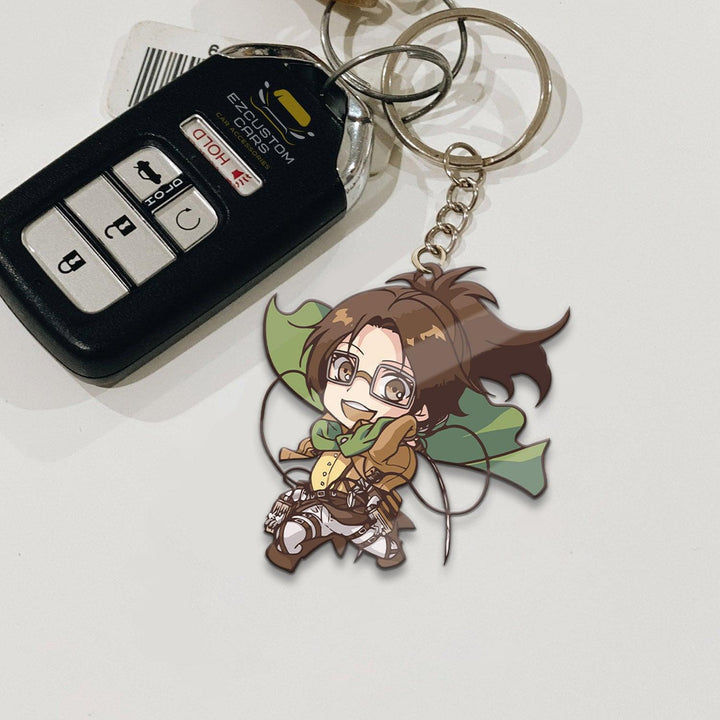 Zoe Hange Keychains Custom Attack On Titan Anime Car Accessories - EzCustomcar - 2