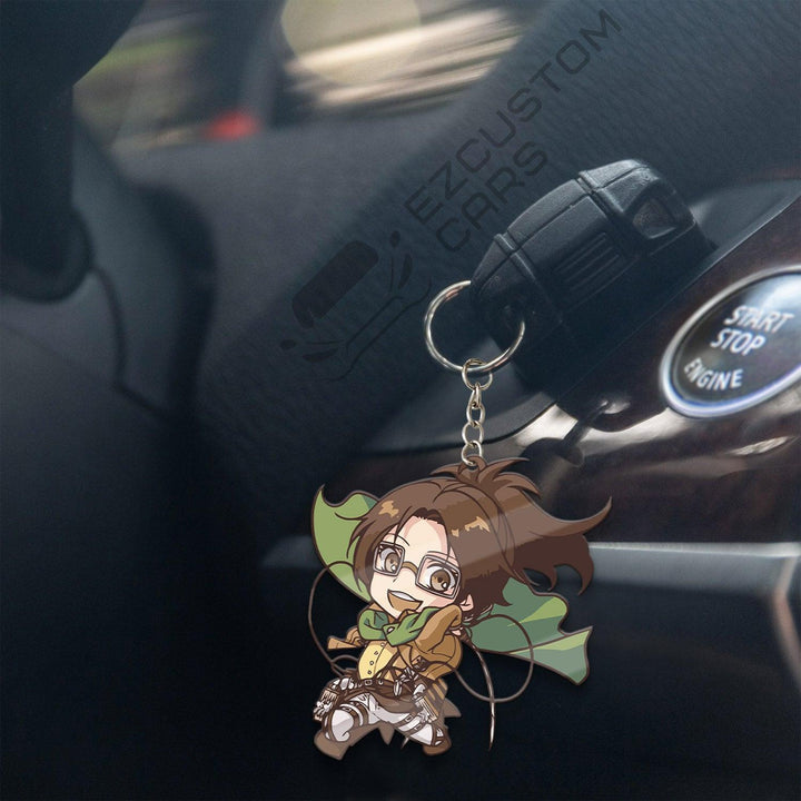 Zoe Hange Keychains Custom Attack On Titan Anime Car Accessories - EzCustomcar - 4