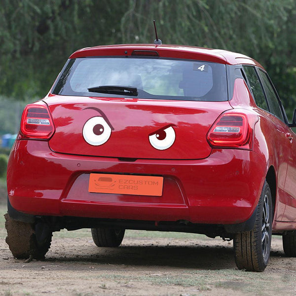 Frown Cartoon Eyes Car Sticker Custom Car Accessories - EzCustomcar - 1