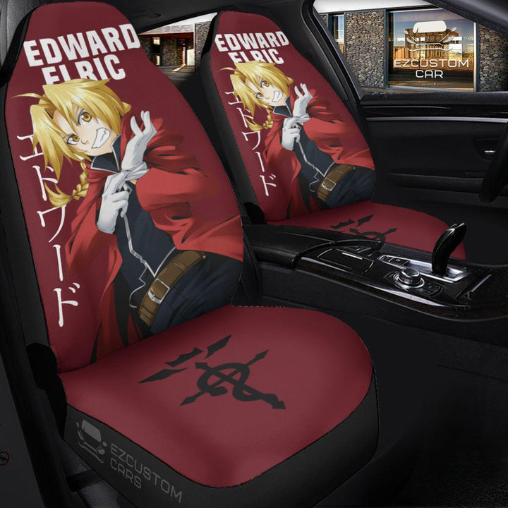 Edward Car Seat Covers Fullmetal Alchemist Anime Car Accessories-Ezcustomcar-KN2106067