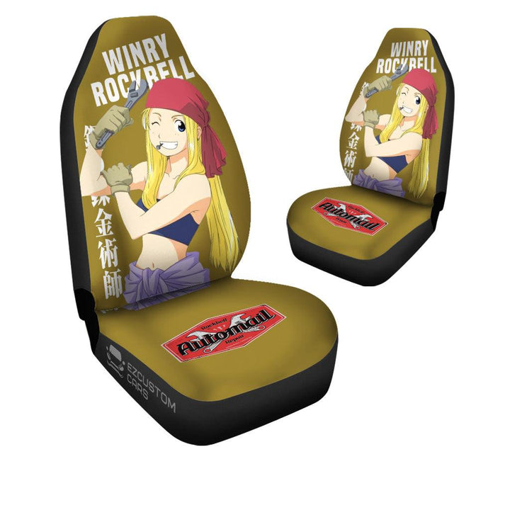 Winry Car Seat Covers Fullmetal Alchemist Anime Car Accessories-Ezcustomcar-KN2106070