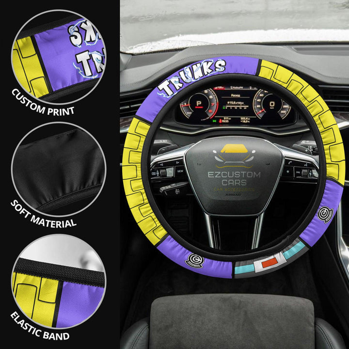 Future Trunks Steering Wheel Cover Custom Dragon Ball Anime Car Accessories - EzCustomcar - 2