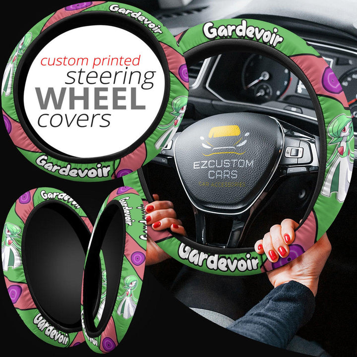 Gardevoir Steering Wheel Cover Custom Pokemon Anime Car Accessories - EzCustomcar - 4