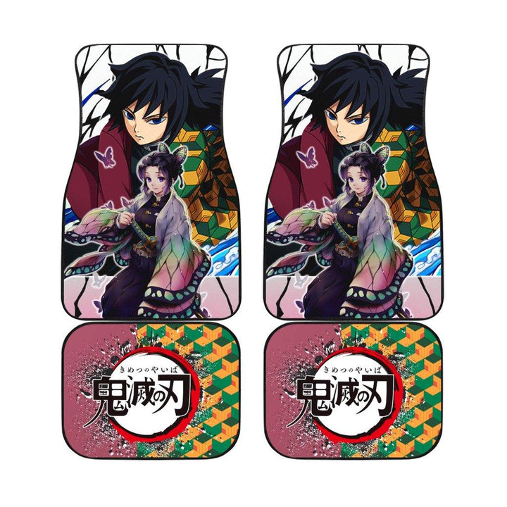 Giyuu And Shinobu Car Floor Mats Custom  Demon Slayer Anime Car Accessories-ezcustomcar-1