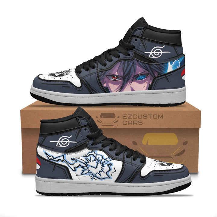 Uchiha Sasuke Boot Sneakers Custom Naruto Anime Shoes - EzCustomcar - 1