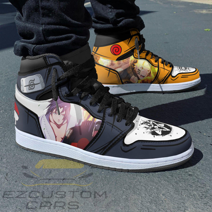Naruto x Sasuke Anime Shoes Boot Sneakers - EzCustomcar - 2