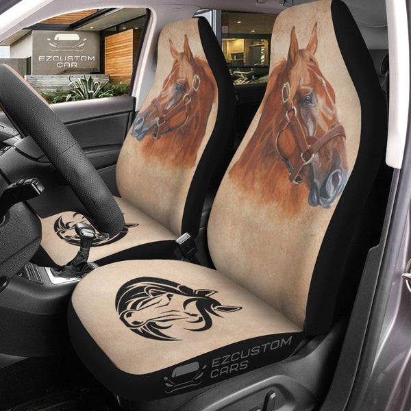 Sad Horse Car Seat Covers Custom Horse Car Accessories - EzCustomcar - 1