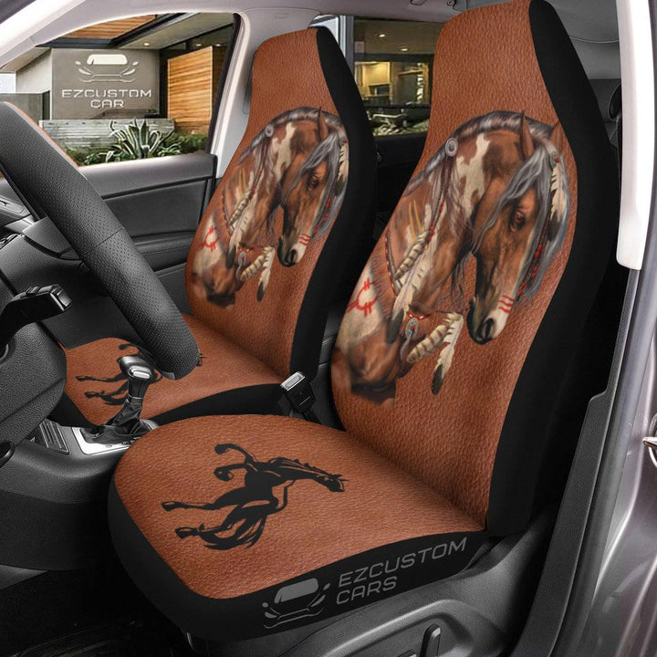 Horse Dreamcatcher Car Seat Covers Custom Horse Car Accessories - EzCustomcar - 1