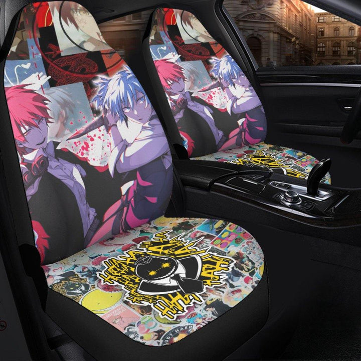 Karma and Nagisa Car Seat Covers Assassination Classroom Anime Car Accessories - Customforcars - 3