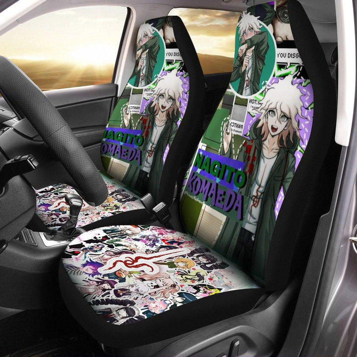 Komaeda Nagito Car Seat Covers Danganronpaezcustomcar.com-1
