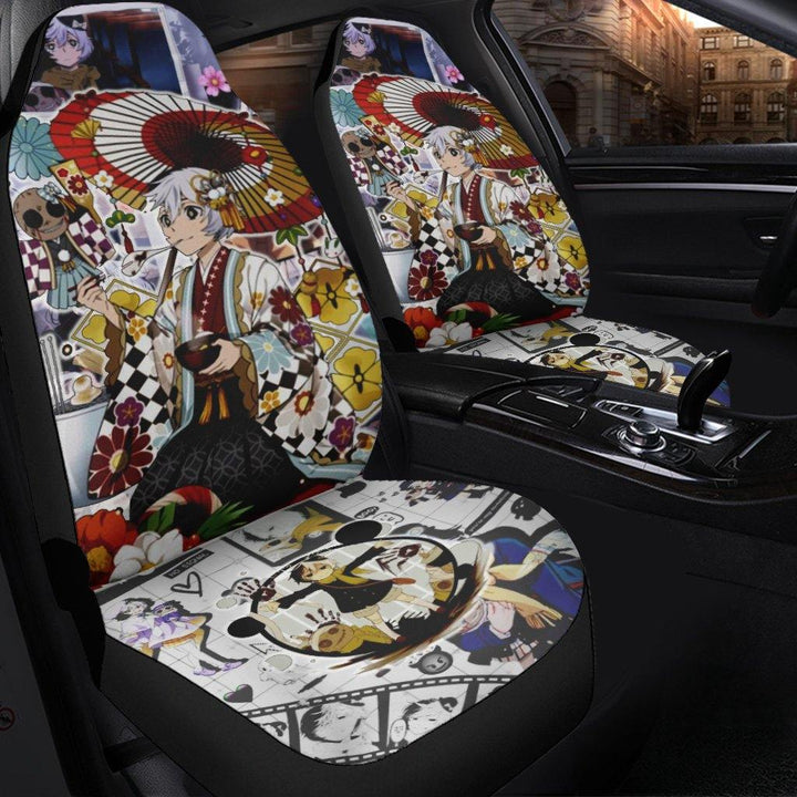 Kyuusaku Yumeno Car Seat Covers Bungou Stray Dogs Anime Car Accessories - Customforcars - 3
