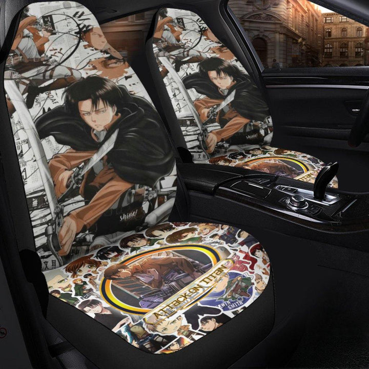 Levi Attack On Titan Anime Car Seat Covers Fan Gift - Customforcars - 3