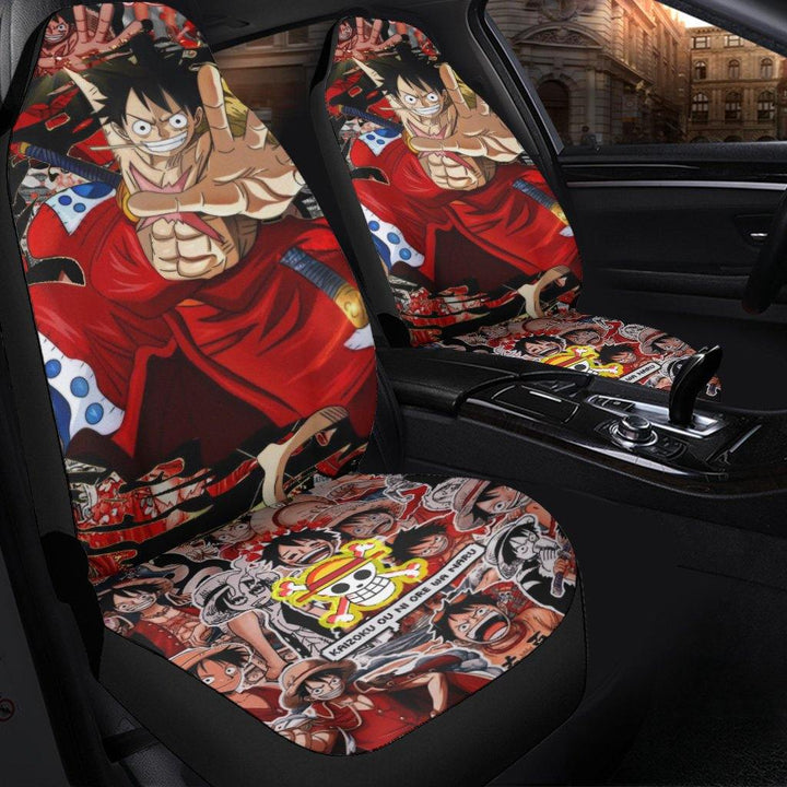 Luffy Custom Car Seat Covers One Piece Anime Car Accessories - Customforcars - 3