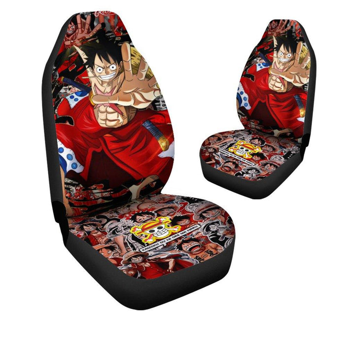Luffy Custom Car Seat Covers One Piece Anime Car Accessories - Customforcars - 4