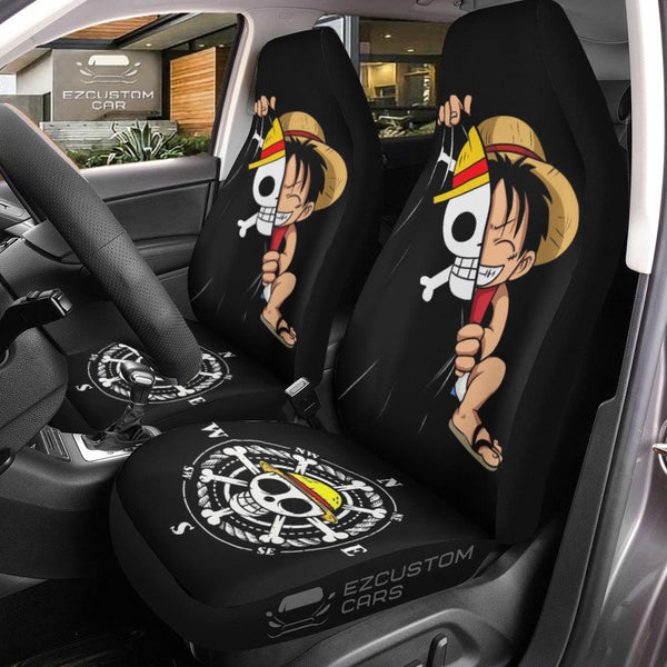 One Piece Car Accessories Anime Car Seat Covers Luffy - EzCustomcar - 1