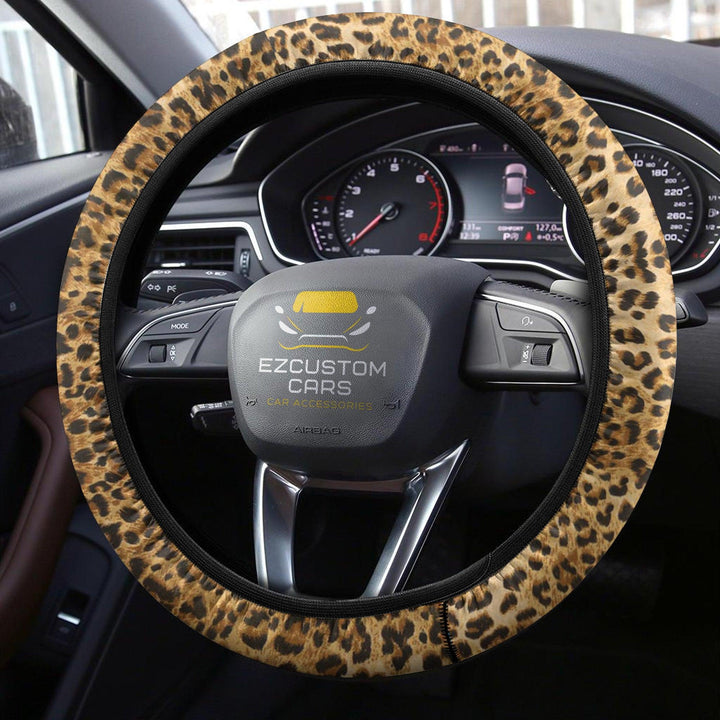 Leopard Skin Steering Wheel Cover Custom Animal Car Accessories - EzCustomcar - 3