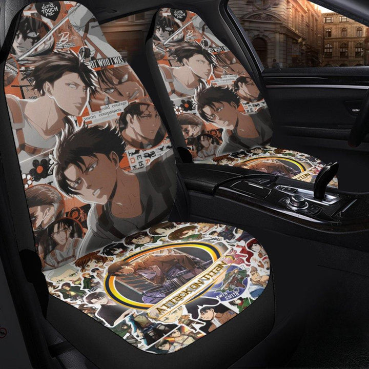 Levi Ackerman Attack On Titan Anime Car Seat Covers Fan Gift - Customforcars - 3