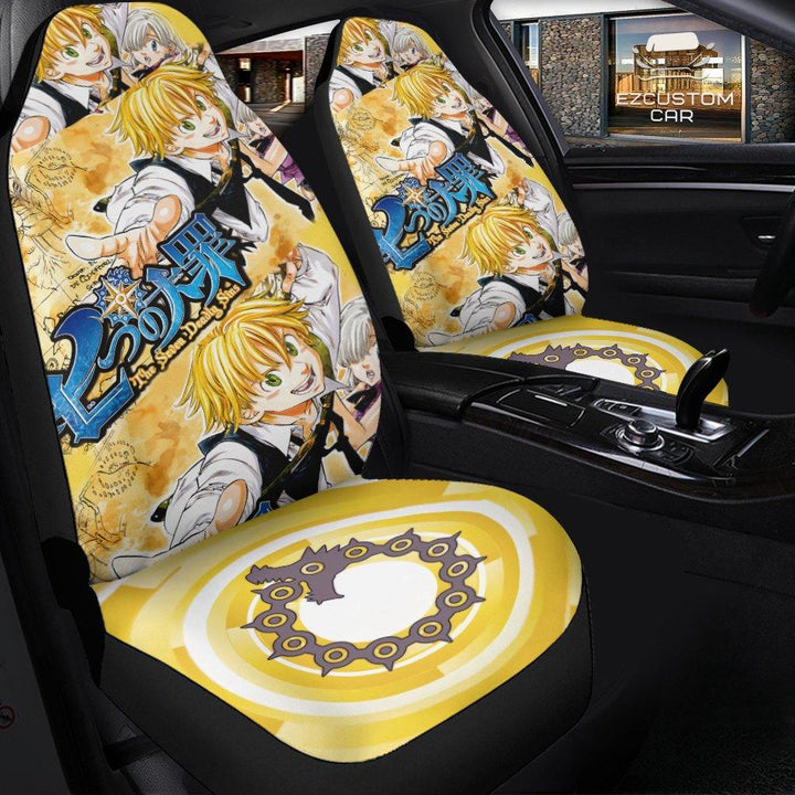 Meliodas Car Seat Covers Seven Deadly Sins Anime Car Accessories - Customforcars - 3