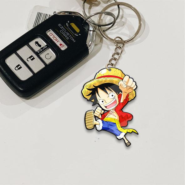 Monkey D. Luffy Keychains Custom One Piece Anime Car Accessories - EzCustomcar - 2