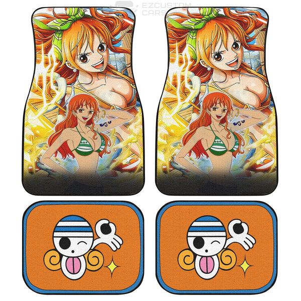 One Piece Anime Car Accessories Custom Nami Car Floor Mats - EzCustomcar - 1