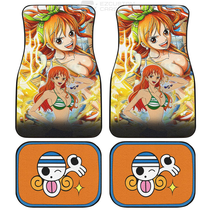 One Piece Anime Car Accessories Custom Nami Car Floor Mats - EzCustomcar - 1