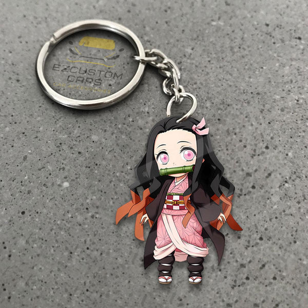 Nezuko Kamado Keychains Custom Demon Slayer Anime Car Accessories - EzCustomcar - 1