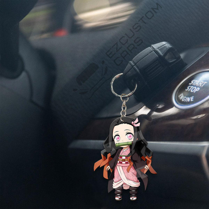 Nezuko Kamado Keychains Custom Demon Slayer Anime Car Accessories - EzCustomcar - 4