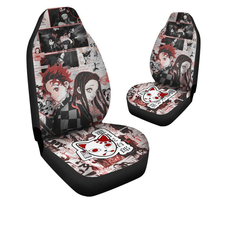 Nezuko and Tanjiro Car Seat Covers Demon Slayer Anime Car Accessories - Customforcars - 4