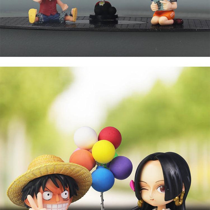 Luffy x Zoro One Piece Chibi Figure Car Dashboard Ornament Decoration Anime Car Accessories - EzCustomcar - 14