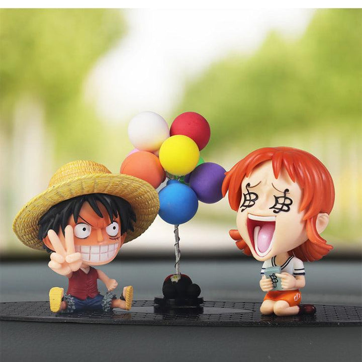 Luffy x Zoro One Piece Chibi Figure Car Dashboard Ornament Decoration Anime Car Accessories - EzCustomcar - 9