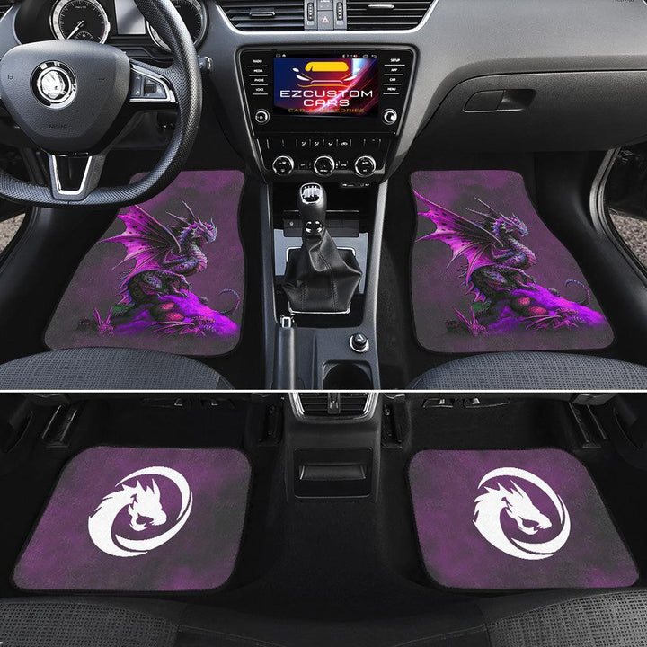 Purple Dragon Car Floor Mats Custom Dragon Car Accessories - EzCustomcar - 2