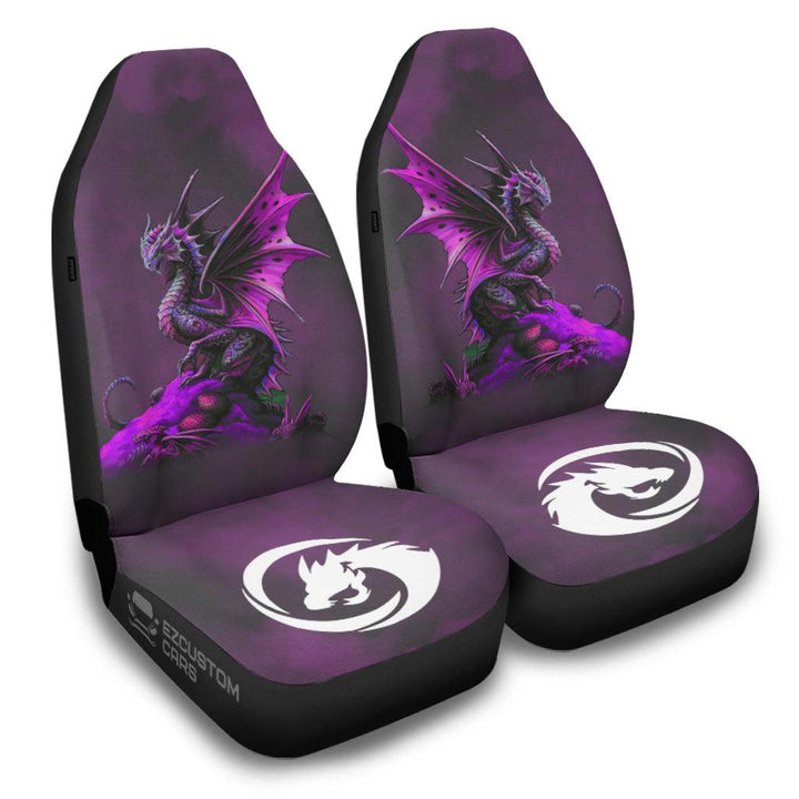 Purple Dragon Car Seat Covers Custom Dragon Car Accessories - EzCustomcar - 2