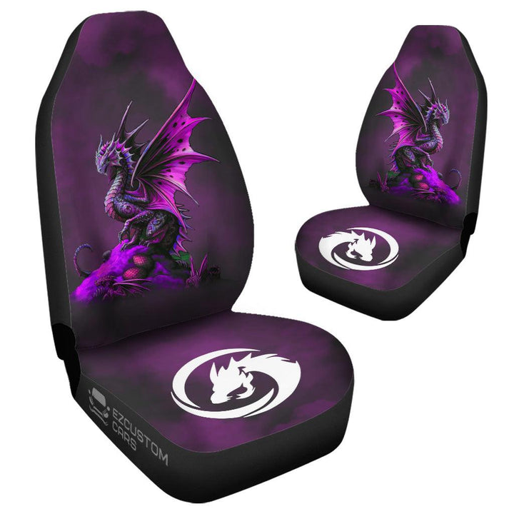 Purple Dragon Car Seat Covers Custom Dragon Car Accessories - EzCustomcar - 4