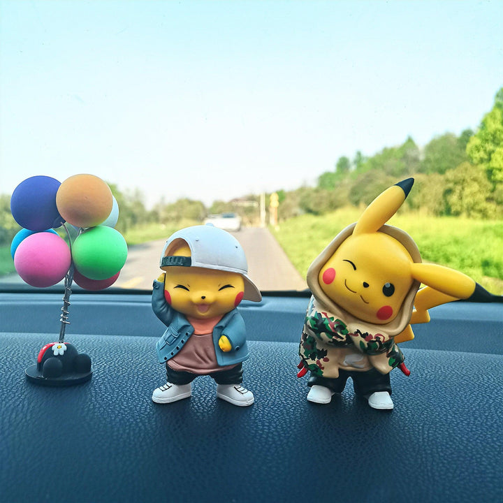 Pikachu Figure Pokemon Car Dashboard Ornament Decoration Anime Car Accessories - EzCustomcar - 1