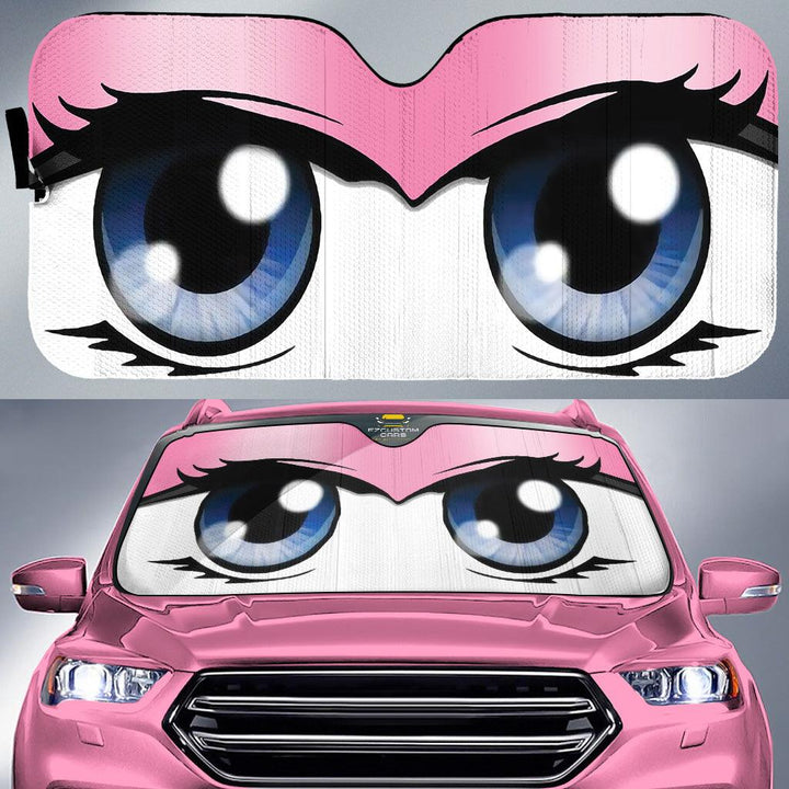 Cute Cartoon Eyes Custom Car Windshield Sunshades - EzCustomcar - 5