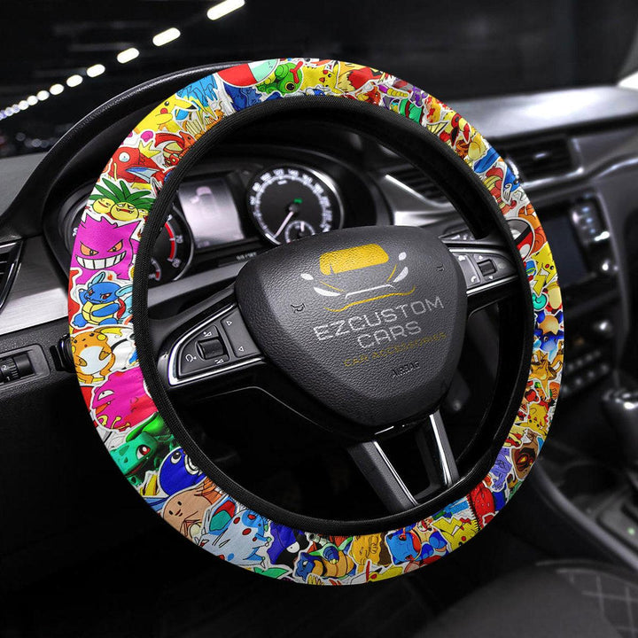 Pokemon Steering Wheel Cover Custom Anime Car Accessories - EzCustomcar - 1