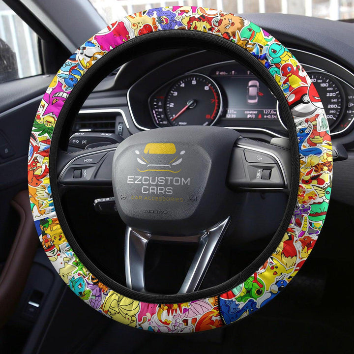 Pokemon Steering Wheel Cover Custom Anime Car Accessories - EzCustomcar - 3