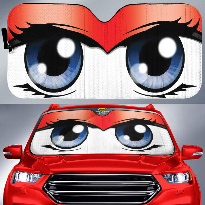 Cute Cartoon Eyes Custom Car Windshield Sunshades - EzCustomcar - 1