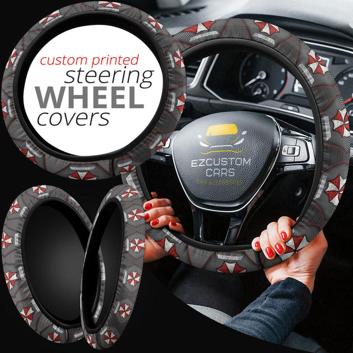 Resident Evil Umbrella Corps Steering Wheel Covers Custom Car Accessories - EzCustomcar - 4