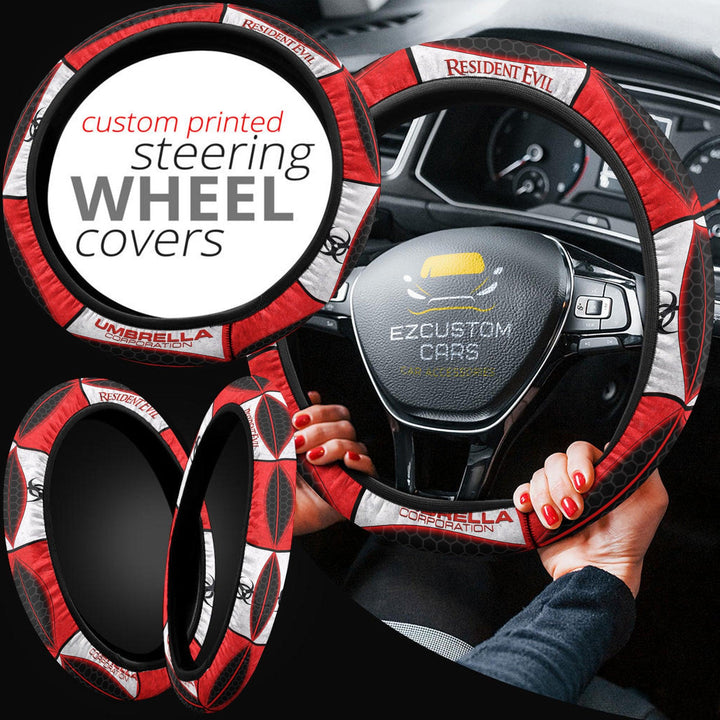 Resident Evil Umbrella Corps Steering Wheel Cover Custom Car Accessories - EzCustomcar - 4