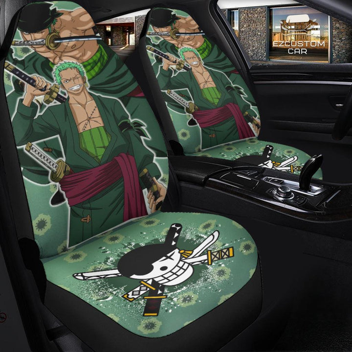 Zoro Car Seat Covers Custom Anime One Piece Car Accessories - EzCustomcar - 3