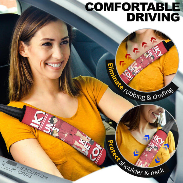Nekoma Seat Belt Covers Custom Haikyuu Anime Car Accessories - EzCustomcar - 1