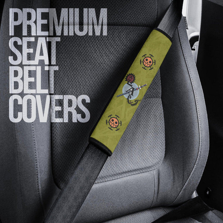 Trafalgar D. Law Seat Belt Covers Custom One Piece Law Flag Car Accessories - EzCustomcar - 3