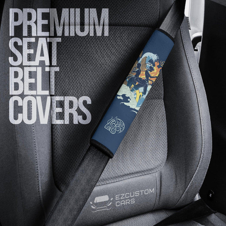 Aang And Katara Seat Belt Cover Custom Avatar: The Last Airbender Anime Car Accessories - EzCustomcar - 3