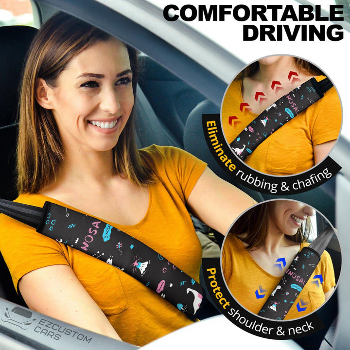 Pink Dinosaurs Seat Belt Covers Car Accessories - EzCustomcar - 1