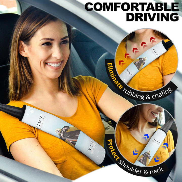 Estella Seat Belt Covers Custom Vivy: Fluorite Eye's Song Anime Car Accessories - EzCustomcar - 2