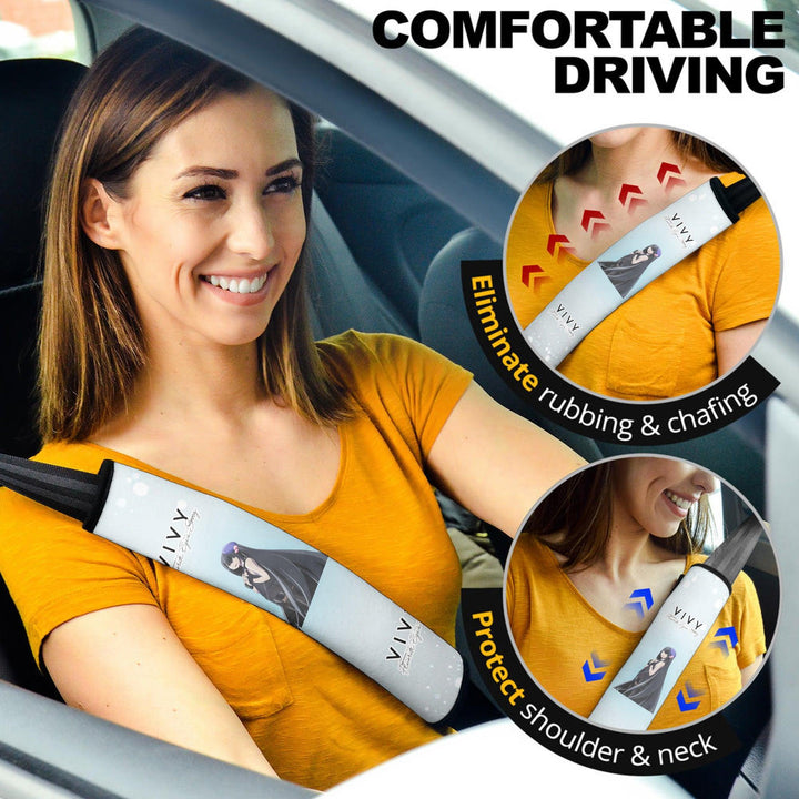 Ophelia Seat Belt Covers Custom Vivy: Fluorite Eye's Song Anime Car Accessories - EzCustomcar - 2