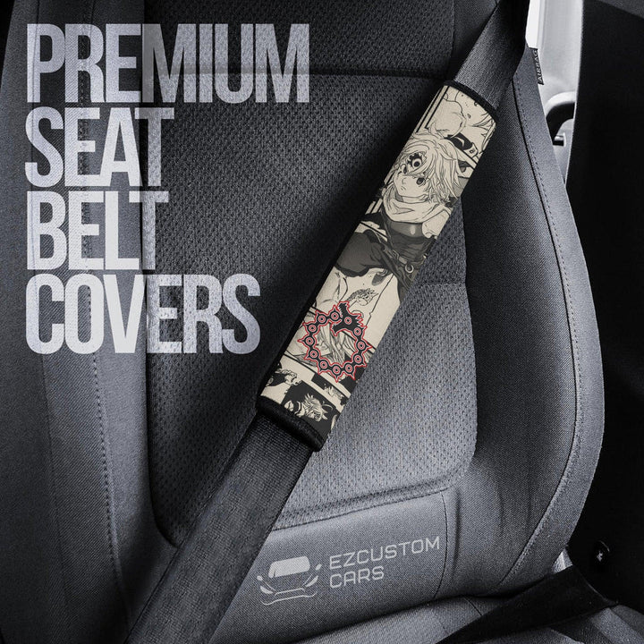 Seven Deadly Sins Car Accessories Anime Seat Belt Covers Meliodas Mix Manga - EzCustomcar - 3