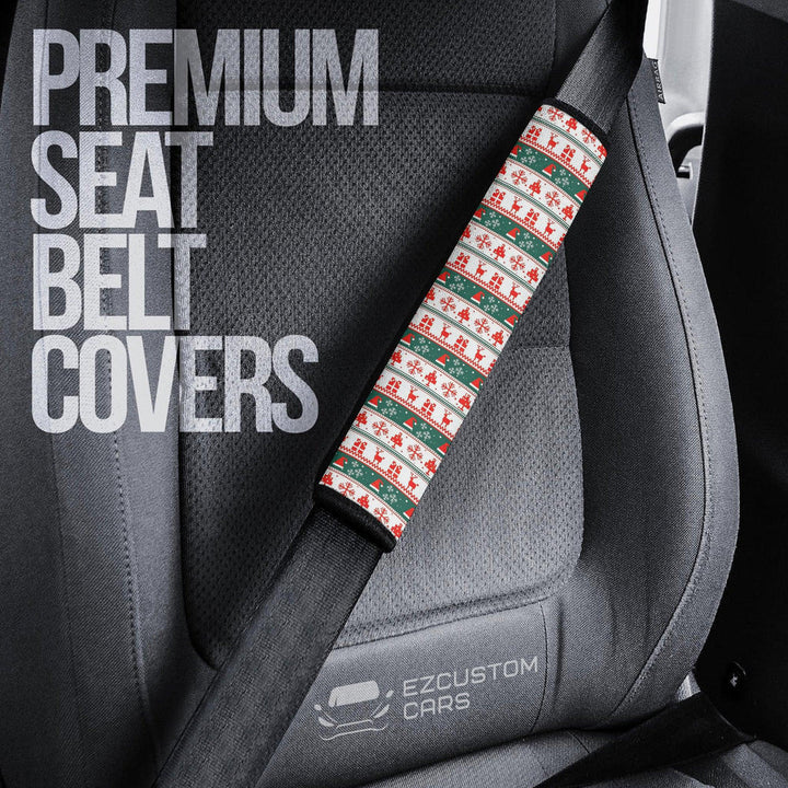 Christmas Car Accessories Custom Seat Belt Cover Knitted Christmas Pattern - EzCustomcar - 3